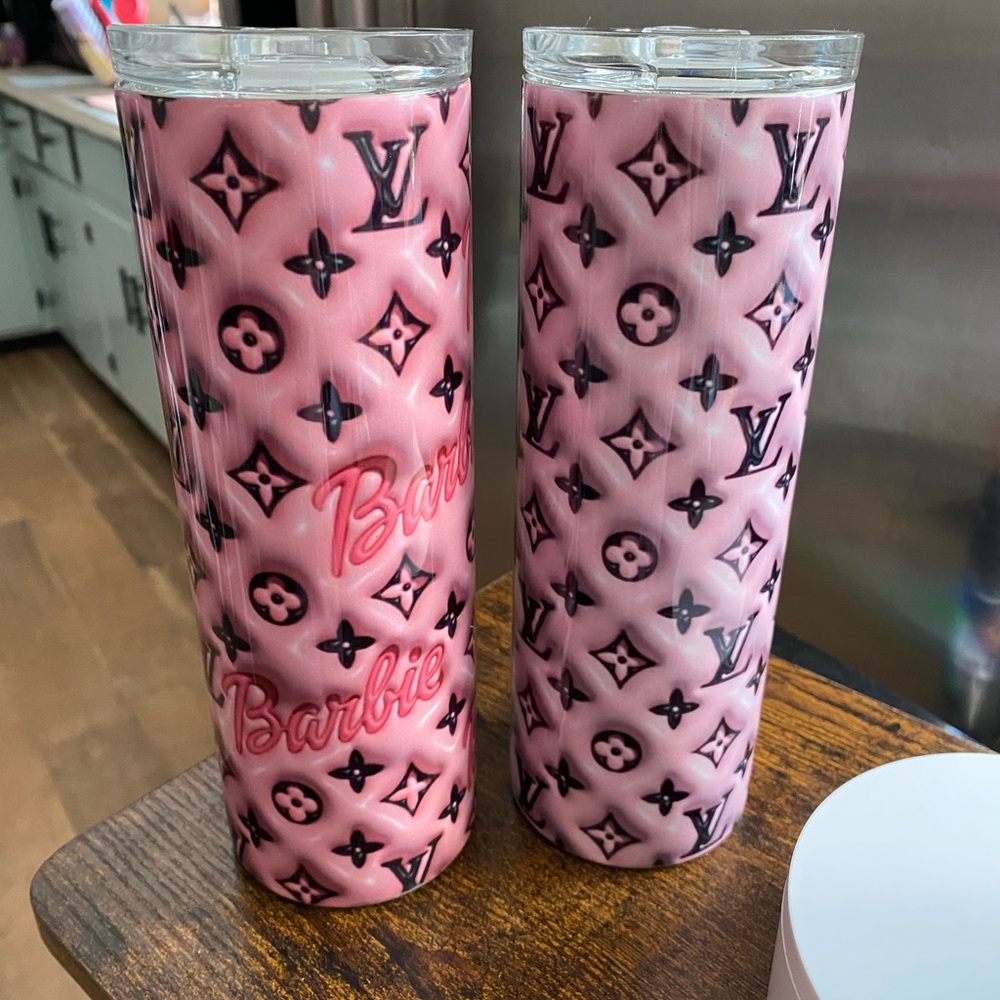 Barbie Luxury Puffy 3D Pink Tumbler - Insulated Drinkware